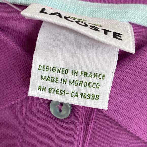 Lacoste girls purple polo shirt - Picture 4 of 7
